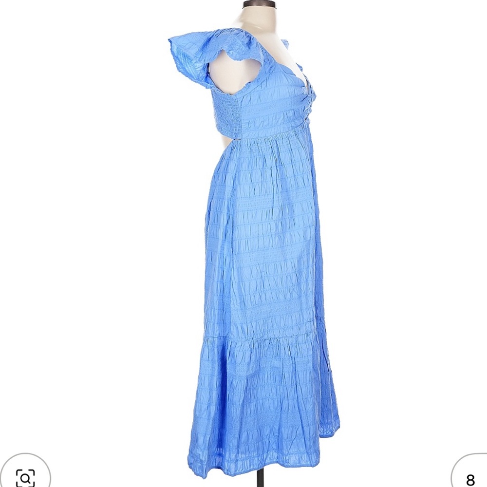 Universal Thread Sky Blue Flutter Sleeve Midi Dre… - image 4
